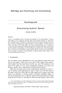 Anonymizing Authors’ Names