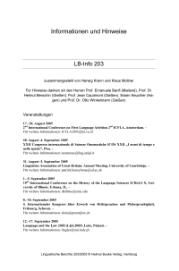 Informationen und Hinweise