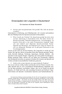 Emanzipation der Linguistik in Deutschland