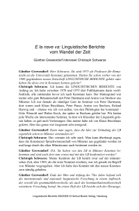 E la nave va: Linguistische Berichte vom Wandel der Zeit