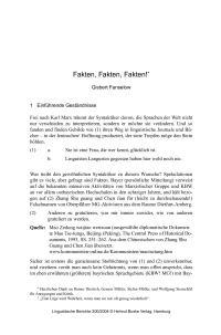 Fakten, Fakten, Fakten!