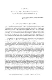 WAS IST SCHEU? Zur Wort-/Begriffsgeschichte und zu einem Essay Joseph Jouberts (1815)