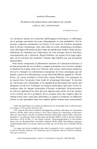 Éléments de sémantique historique du champ lexical de l’annotation