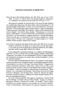 Eingegangene Schriften