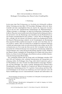 Zeit und kategoriale Anschauung