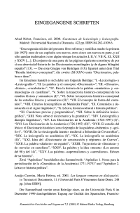 Eingegangene Schriften