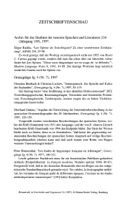 Zeitschriftenschau