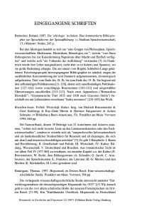 Eingegangene Schriften