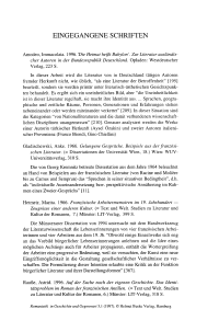 Eingegangene Schriften