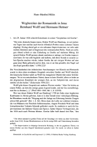 Wegbereiter der Romanistik in Jena: Bernhard Wolff und Hermann Hettner