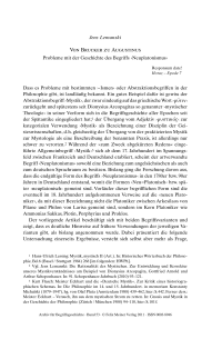 Von Brucker zu Augustinus