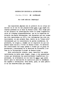 Observaciones sobre la alterbancia para/por en castellano 
