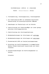 Polyfunktionale Suffixe im Spanischen