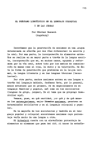 El préstamo lingüistico en el lenguaje coloquial y en las jergas