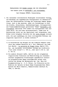 Überlegungen zum Verbum Dicendi und zur Sprachkunst von Vargas Llosa in Pantaleon y las visitadoras 