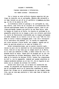Gallego y Portugués. Algunas semejanzas y diferencias.