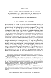 Von der Idee der Nation als politischer und sozialer Willensgemeinschaft zur Transformation der Nation im Zeitalter von Europäisierung und Globalisierung