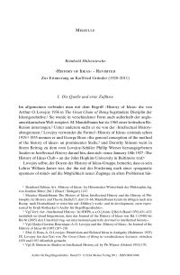 ›History of Ideas‹ – Revisited