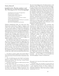 Jankélévitchs »Psycho-analyse« und die Ahnung um die Vernichtungslager