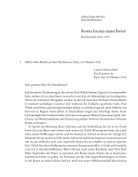 Roma locuta causa finita?