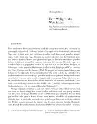 Dem Weltgeist das Wort finden