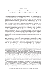 Zum ambivalenten Gebrauch des Wortes ›fanatisch‹
