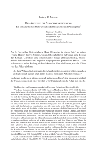 Der Affe und die Sprachverweigerung