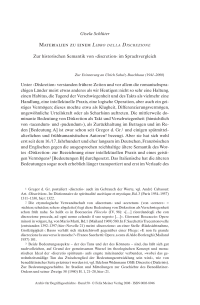 Materialien zu einem LIBRO DELLA DISCREZIONE