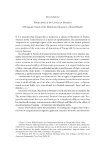 Tocqueville on Civilian Society