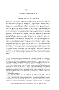 »Anthropomorphismus«