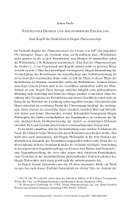 Natürliches Denken und philosophische Erzählung