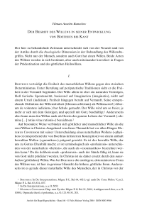 Der Begriff des Willens in seiner Entwicklung von Boethius bis Kant
