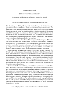 Der biologische Zellbegriff