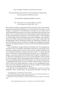 Von der Geistesgeschichte zur historischen Semantik des politischen Wortschatzes