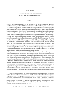 Grenze: Allerweltswort oder Grundbegriff der Moderne?