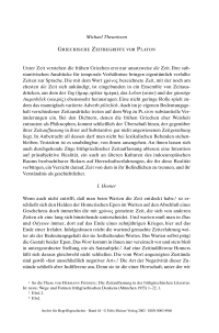 Griechische Zeitbegriffe vor Platon