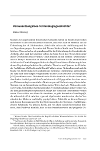 Voraussetzungslose Terminologiegeschichte?