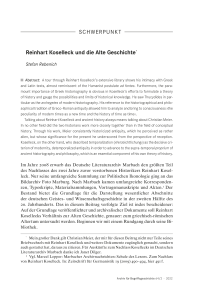 Reinhart Koselleck und die Alte Geschichte