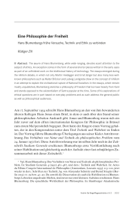 Eine Philosophie der Freiheit