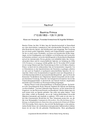 Nachruf: Beatrice Primus (*12.09.1953 – †29.11.2019)