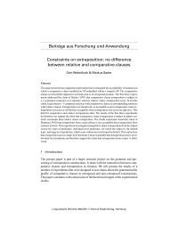 Constraints on extraposition: no difference between relative and comparative clauses