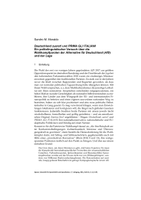 Deutschland zuerst! und PRIMA GLI ITALIANI Ein politolinguistischer Versuch über die Wahlkampfparolen der Alternative für Deutschland (AfD) und der Lega