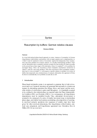 Resumption by buffers: German relative clauses 
