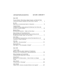 Jahresinhaltsverzeichnis 