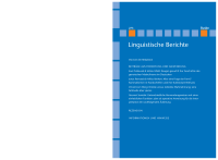 Vorwort der Redaktion