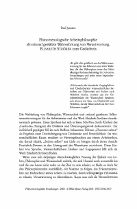 Phänomenologische Arbeitsphilosophieals rational gestützte Wahrnehmung von Verantwortung
