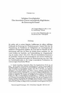 Verfügbare Unverfügbarkeit