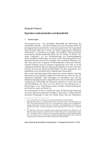 Figurative Lexikoneinheiten und Sprachkritik