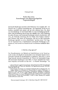 Reden über etwas