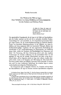 Der Widerruf der Welt im logos